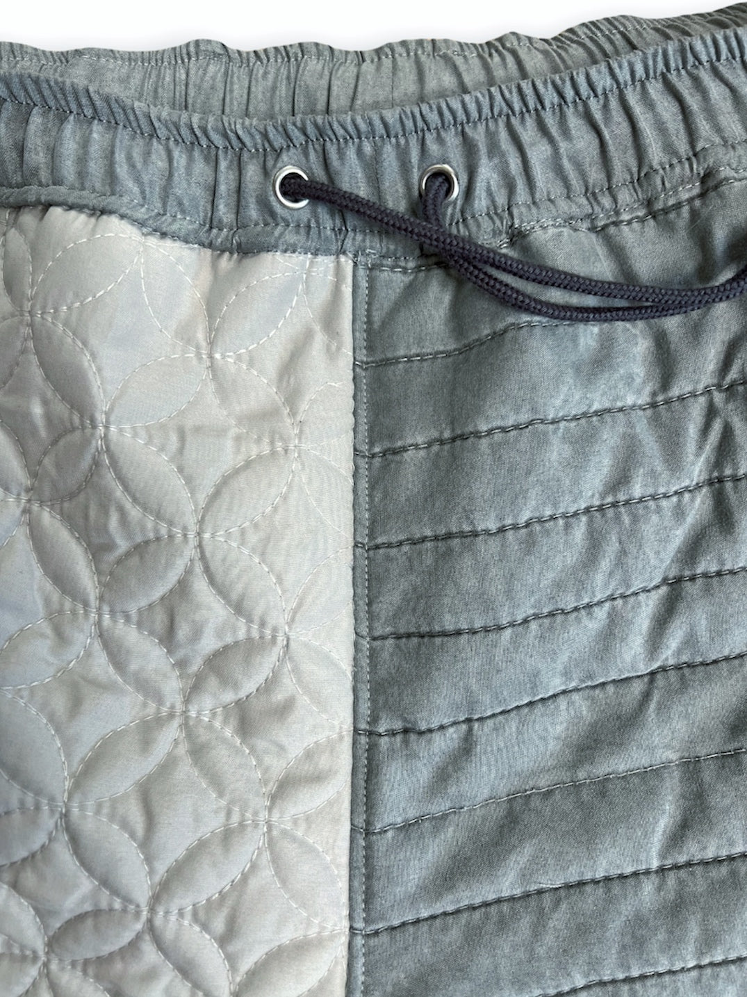 Reworked quilted shorts